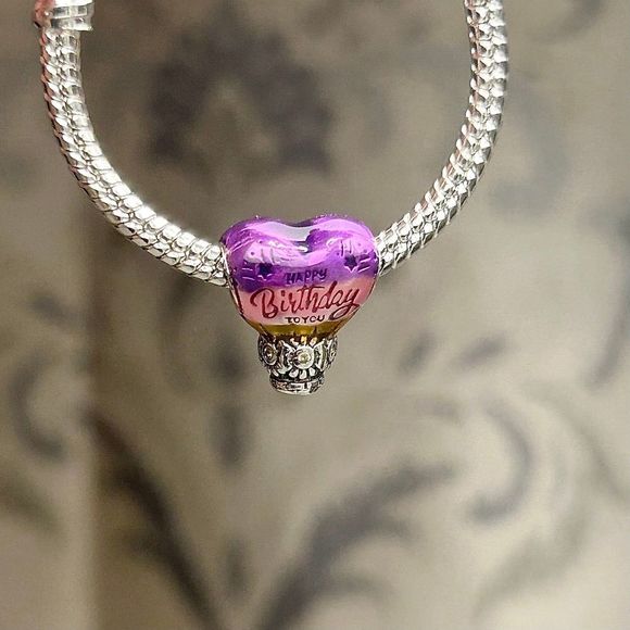 Happy Birthday Heart Balloon Charm - Picture 9 of 9